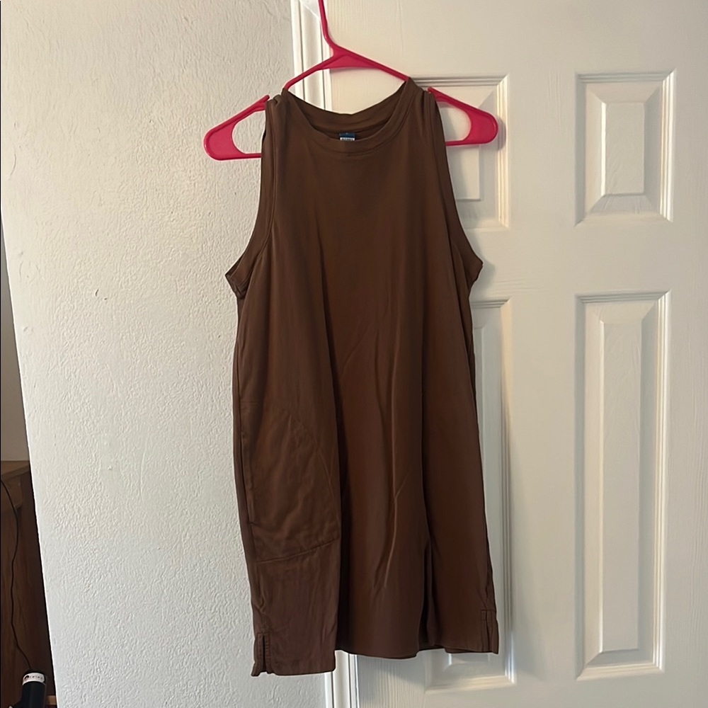 Old Navy Brown Mini Cotton Dress